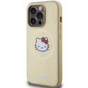 Etui Hello Kitty Leather Kitty Head MagSafe na iPhone 15 Pro Max - złote