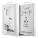 Etui Hello Kitty Liquid Glitter Charms Kitty Head na iPhone 13 Pro Max - srebrne