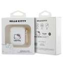 Etui Hello Kitty Silicone 3D Kitty Head na AirPods 1/2 - białe