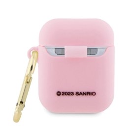 Etui Hello Kitty Silicone 3D Kitty Head na AirPods 1/2 - różowe