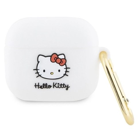 Etui Hello Kitty Silicone 3D Kitty Head na AirPods 3 - białe