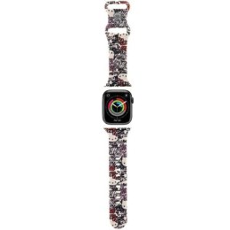 Pasek Hello Kitty Silicone Tags Graffiti na Apple Watch 38/40/41mm - beżowy