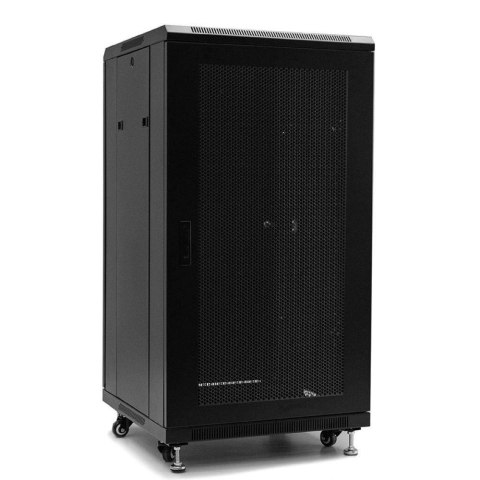 NETRACK Szafa serwerowa RACK 19" Netrack 22U/600x600mm, ZŁOŻONA, drzwi perforowane, czarna