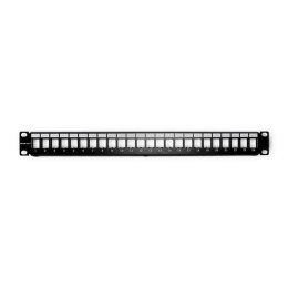 Qoltec Patch panel RACK QOLTEC 24 porty | UTP blank | Czarny