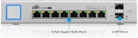 Ubiquiti Networks Inc Switch zarządzalny UBIQUITI UniFiSwitch 8 150W 8x10/100/1000 2xSFP PoE+