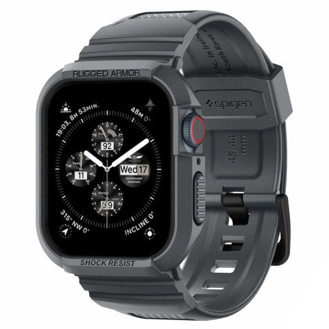 Etui Spigen Rugged Armor Pro na Apple Watch 4 / 5 / 6 / 7 / 8 / 9 / SE (44 / 45 mm) - ciemnoszare