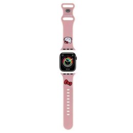 Pasek Hello Kitty Silicone Kitty Head na Apple Watch 42/44/45/49mm - różowy