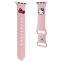 Pasek Hello Kitty Silicone Kitty Head na Apple Watch 42/44/45/49mm - różowy