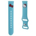 Pasek Hello Kitty Silicone Kitty Head uniwersalny 20mm - niebieski