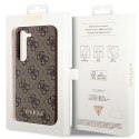 Etui Guess 4G Metal Gold Logo na Samsung Galaxy S24+ - brązowe