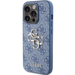 Etui Guess 4G Big Metal Logo na iPhone 15 Pro Max - niebieskie