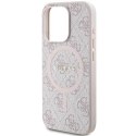 Etui Guess 4G Collection Leather Metal Logo MagSafe na iPhone 13 Pro / iPhone 13 - różowe