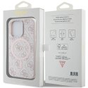 Etui Guess 4G Collection Leather Metal Logo MagSafe na iPhone 13 Pro / iPhone 13 - różowe