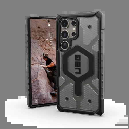 Etui UAG Pathfinder Clear Magnet do Samsung Galaxy S24 Ultra z modułem magnetycznym - szare