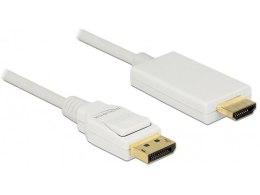 Delock Kabel DisplayPort v1.2A - HDMI M/M 4K 2M biały Premium