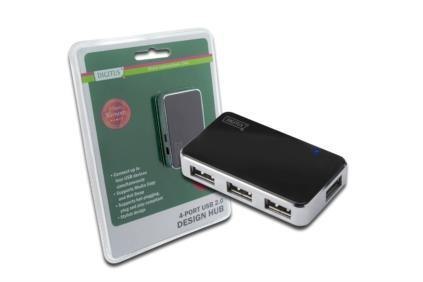 Digitus Hub USB DIGITUS DA-70220 4xUSB 2.0 aktywny czarny