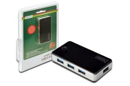 Digitus Hub USB DIGITUS DA-70231 4xUSB 3.0 aktywny czarny