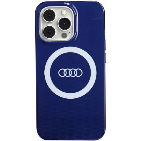 Etui Audi IML Big Logo MagSafe na iPhone 13 Pro / 13 - niebieskie