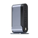 HUB Baseus CAHUB-DG0G 3x USB 3.2 Gen 1 / 2x USB-A / 2x USB-C / czytnik kart SD, micro SD / AUX / 3x HDMI / RJ45 PD 100W (wtyczki