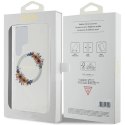 Etui Guess IML Flowers Wreath MagSafe na Samsung Galaxy S24 Ultra - przezroczyste