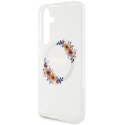 Etui Guess IML Flowers Wreath MagSafe na Samsung Galaxy S24+ - przezroczyste