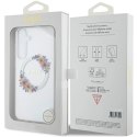 Etui Guess IML Flowers Wreath MagSafe na Samsung Galaxy S24+ - przezroczyste