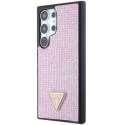 Etui Guess Rhinestone Triangle na Samsung Galaxy S24 Ultra - różowe