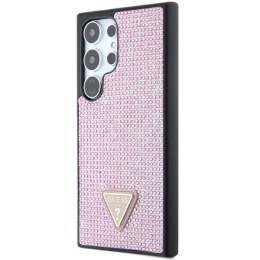 Etui Guess Rhinestone Triangle na Samsung Galaxy S24 Ultra - różowe