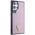 Etui Guess Rhinestone Triangle na Samsung Galaxy S24 Ultra - różowe