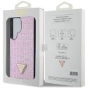 Etui Guess Rhinestone Triangle na Samsung Galaxy S24 Ultra - różowe