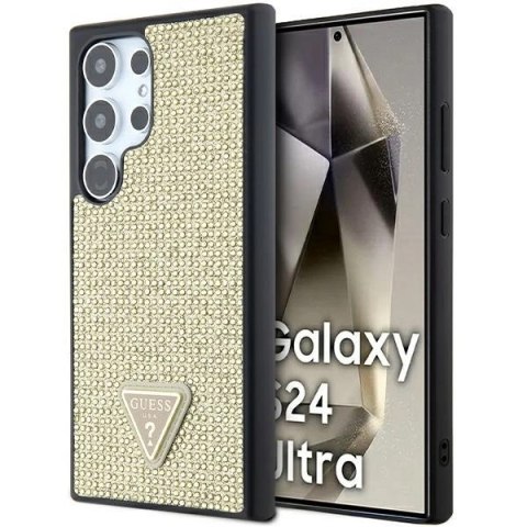 Etui Guess Rhinestone Triangle na Samsung Galaxy S24 Ultra - złote