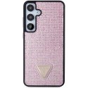 Etui Guess Rhinestone Triangle na Samsung Galaxy S24+ - różowe