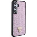 Etui Guess Rhinestone Triangle na Samsung Galaxy S24+ - różowe