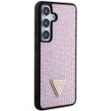 Etui Guess Rhinestone Triangle na Samsung Galaxy S24 - różowe