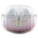 Słuchawki Bluetooth Guess Glitter Gradient TWS + stacja dokująca - różowe