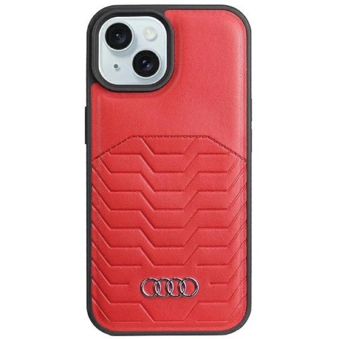 Etui Audi Synthetic Leather z MagSafe na iPhone 15 / 14 / 13 - czerwone