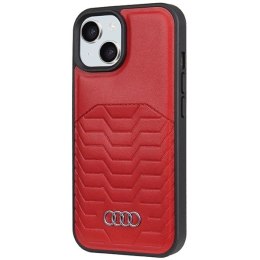 Etui Audi Synthetic Leather z MagSafe na iPhone 15 / 14 / 13 - czerwone