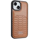 Etui Audi Synthetic Leather z MagSafe na iPhone 15 Plus / 14 Plus - brązowe