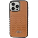 Etui Audi Synthetic Leather z MagSafe na iPhone 15 Pro Max - brązowe