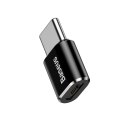 Adapter Baseus Mini przejściówka z micro USB na USB-C - czarny