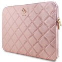 Pokrowiec Guess Quilted 4G na laptopa 16" - różowy