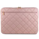 Pokrowiec Guess Quilted 4G na laptopa 16" - różowy