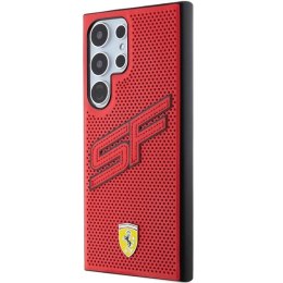 Etui Ferrari Big SF Perforated na Samsung Galaxy S24 Ultra - czerwone