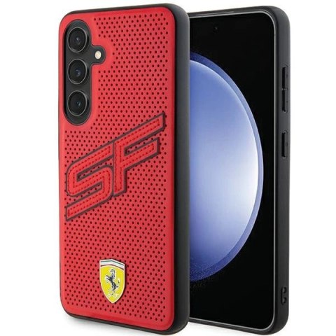 Etui Ferrari Big SF Perforated na Samsung Galaxy S24+ - czerwone