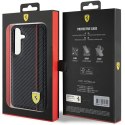 Etui Ferrari Carbon Printed Line na Samsung Galaxy S24+ - czarne