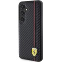 Etui Ferrari Carbon Printed Line na Samsung Galaxy S24 - czarne