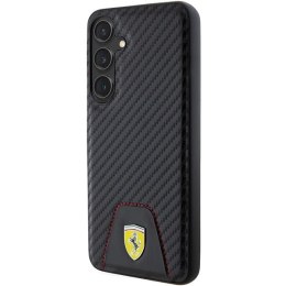 Etui Ferrari Carbon Stitched Bottom na Samsung Galaxy S24+ - czarne