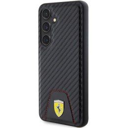 Etui Ferrari Carbon Stitched Bottom na Samsung Galaxy S24 - czarne