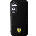 Etui Ferrari Hot Stamp V Lines MagSafe na Samsung Galaxy S24 - czarne