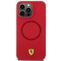 Etui Ferrari Silicone Printed Ring MagSafe na iPhone 15 Pro Max - czerwone